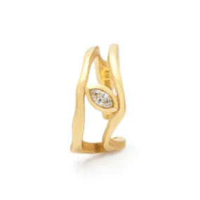 Single Kintsugi Diamond Ear Cuff I