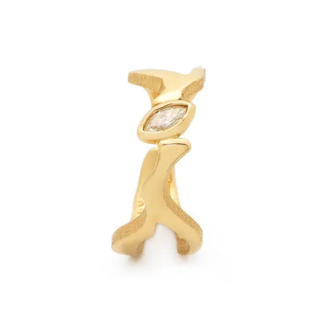 Single Kintsugi Diamond Ear Cuff II