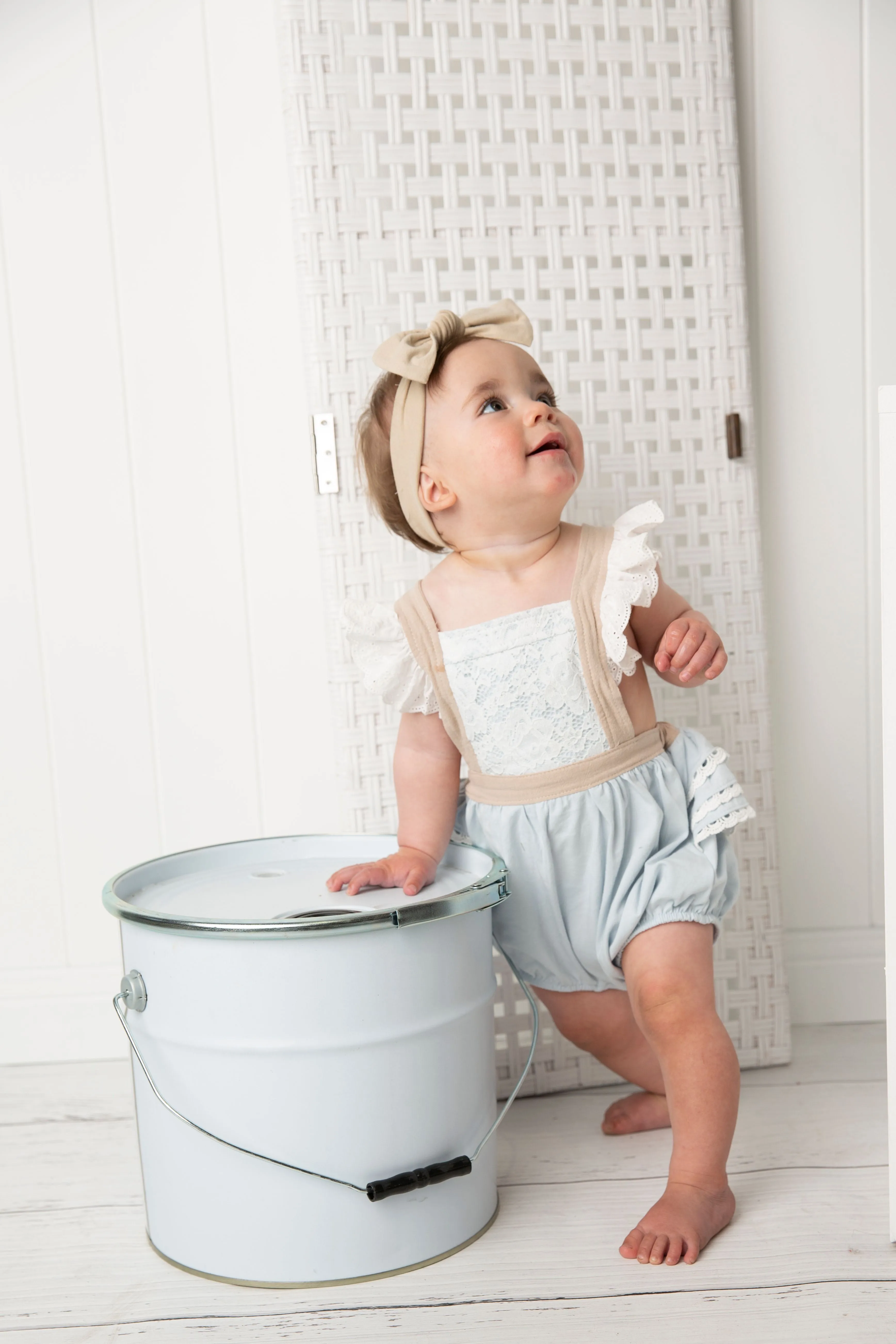 Sky Frill Overall - Blue
