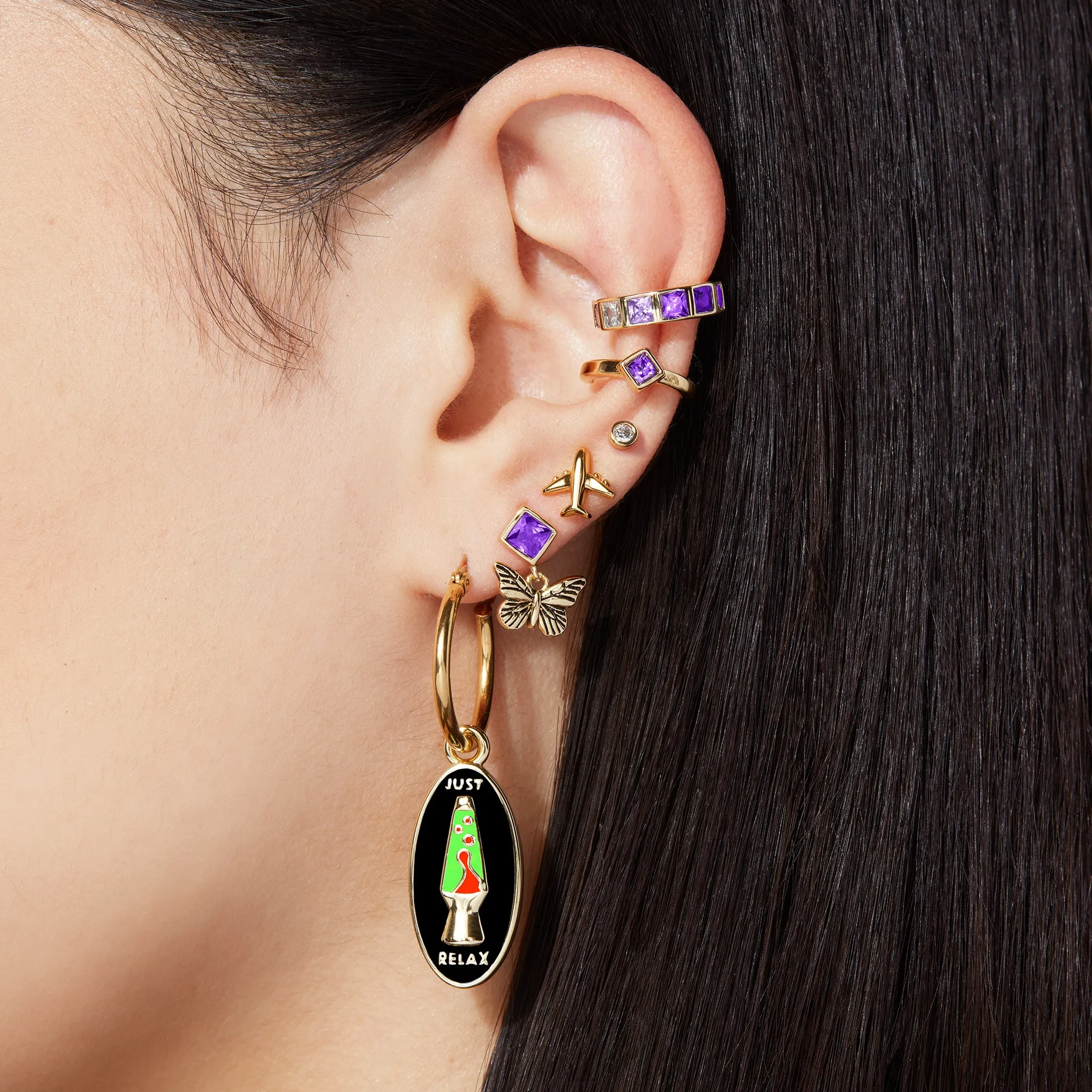 Solstice Ear Cuff - Purple