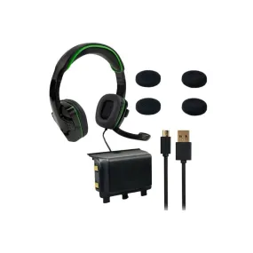 Sparkfox Xbox-One Headset|High-Capacity Battery|3M Braided Cable|Thumb Grip Core Gamer Combo