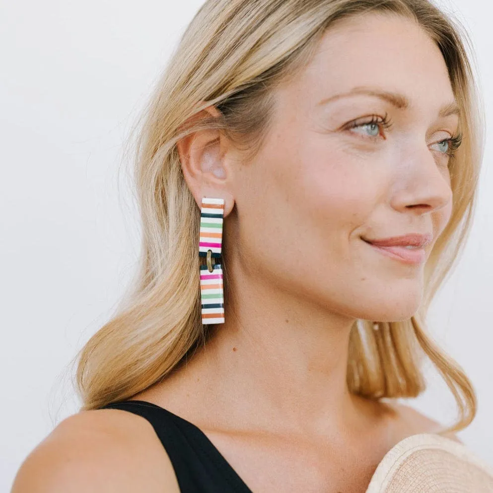 Striped Colorful Isabella Earrings