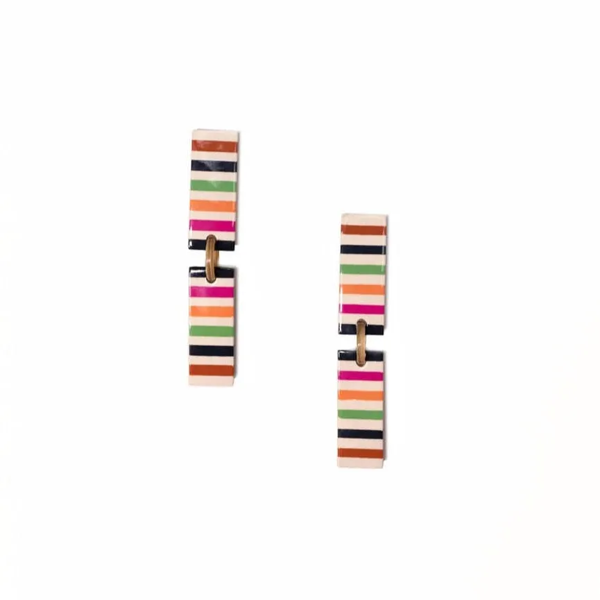 Striped Colorful Isabella Earrings
