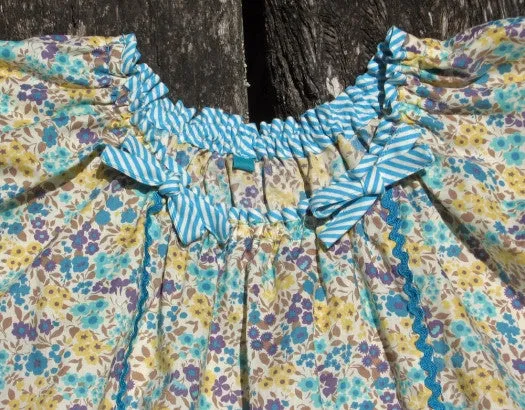 SWEET PEA DRESS girl and baby pdf dress pattern sizes 6 months -10 years. Baby pants included.