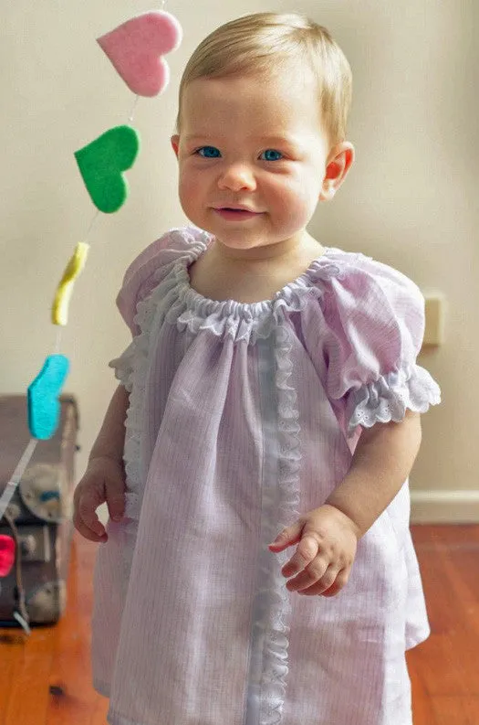 SWEET PEA DRESS girl and baby pdf dress pattern sizes 6 months -10 years. Baby pants included.