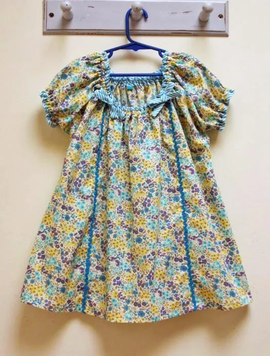 SWEET PEA DRESS girl and baby pdf dress pattern sizes 6 months -10 years. Baby pants included.