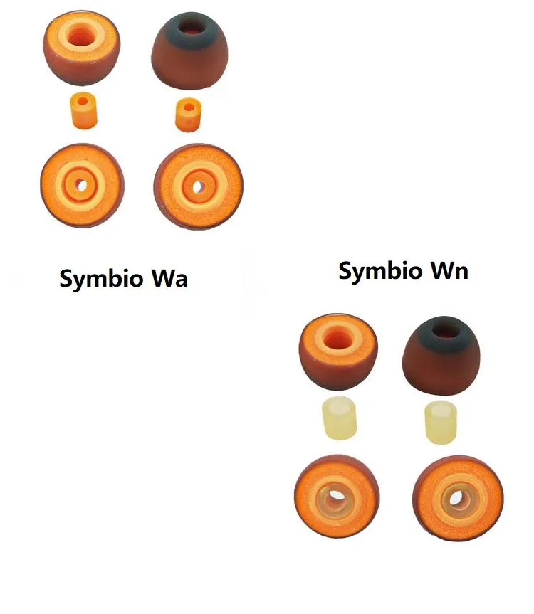 Symbio W / Wn / Wa / W Peel Memory Foam Silicone Eartips for 2.0-6.5mm nozzle