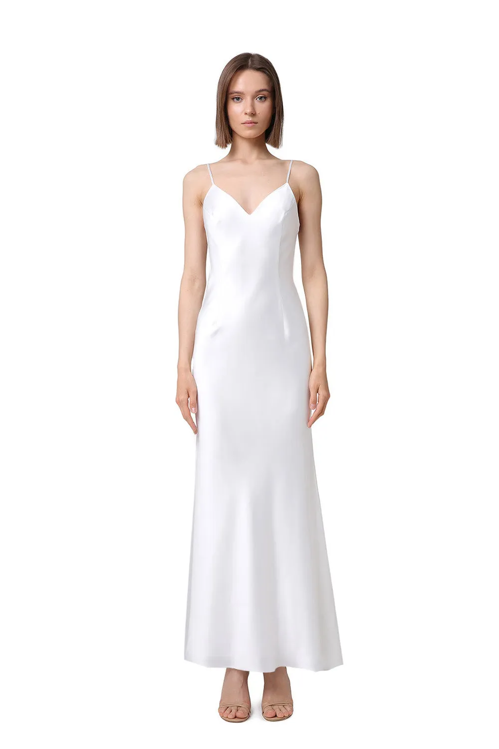 Terrin Silk Wedding Dress With Open Back