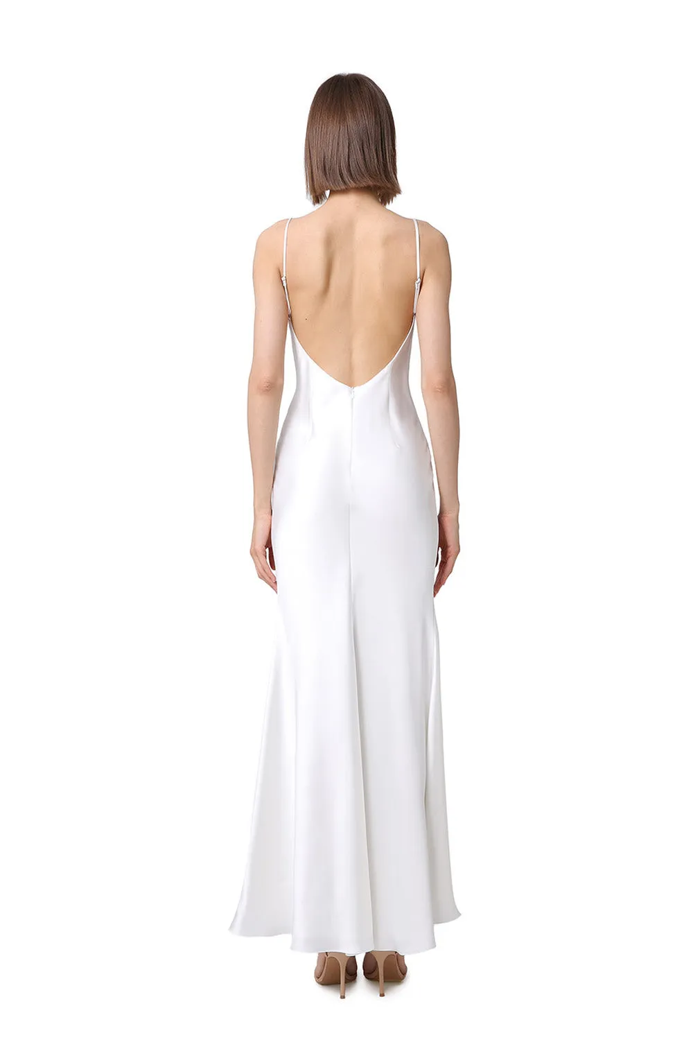 Terrin Silk Wedding Dress With Open Back