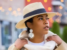 The Holli Double Circle Leather Earring Collection