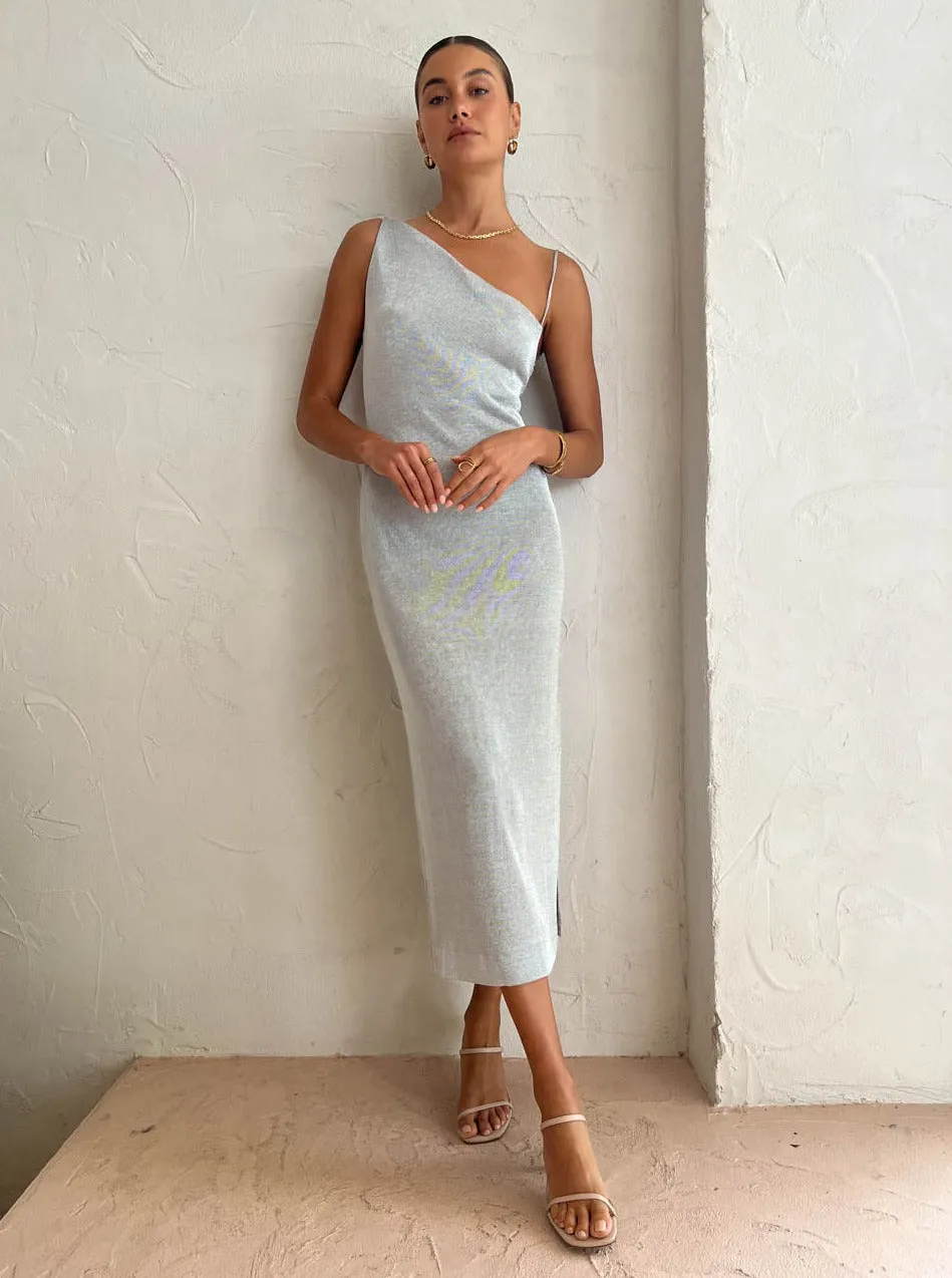 Third Form Heavy Metal Knit Cowl Slip in Silver