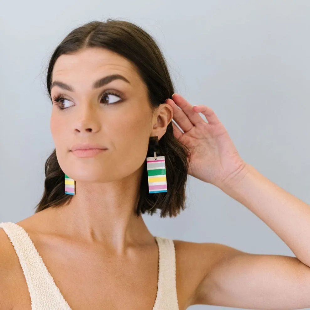 Tortoise Top Rainbow Earrings