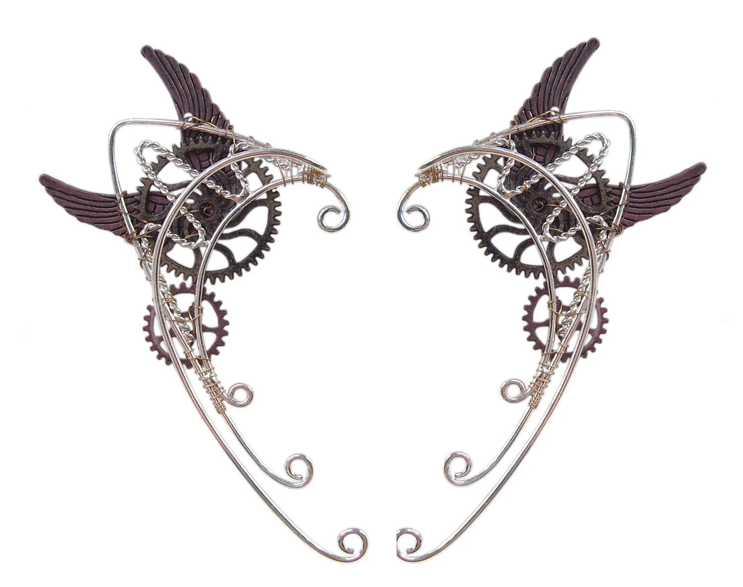 Two Wing Voyage Steampunk Elf Cuffs