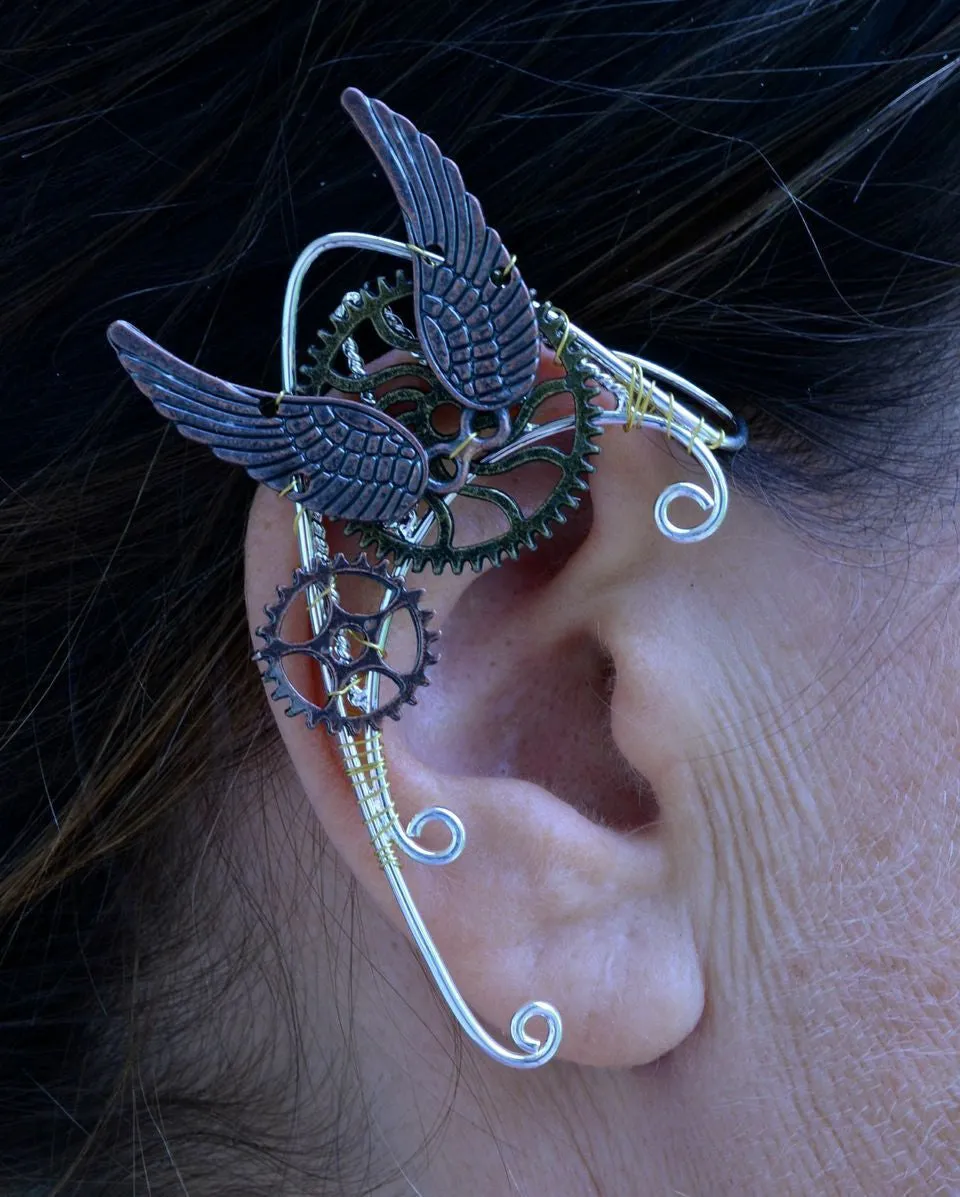 Two Wing Voyage Steampunk Elf Cuffs
