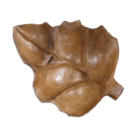 Uttermost Handcrafted Natural Teak Leaf Bowl