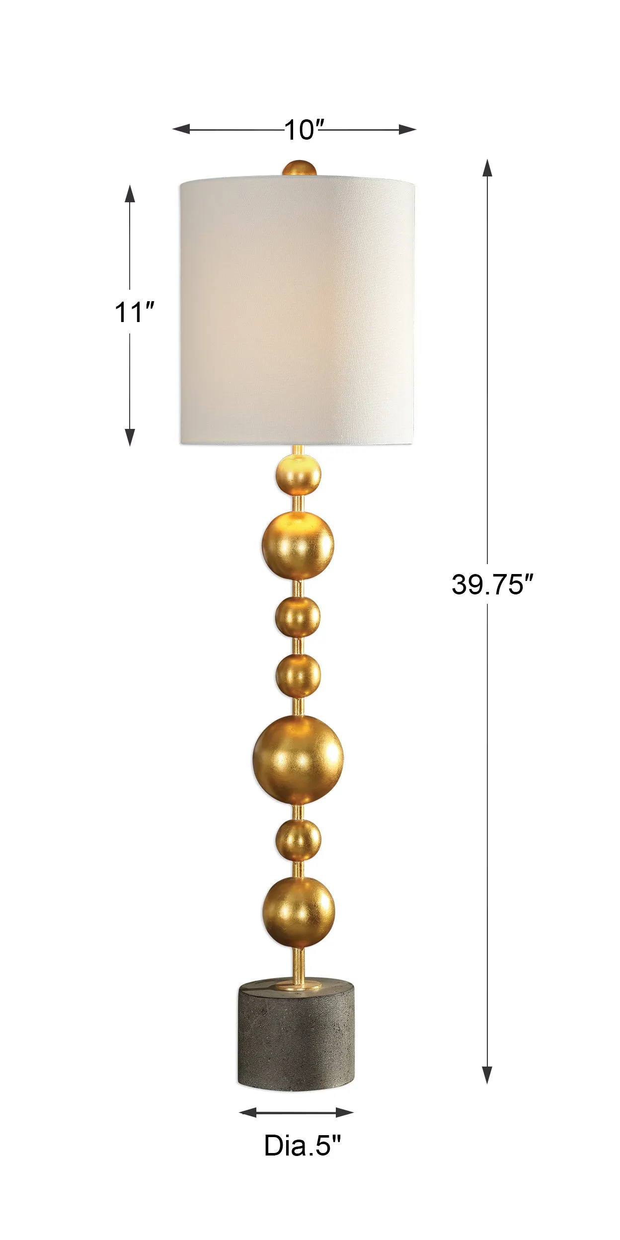 Uttermost Selim Gold Buffet Lamp