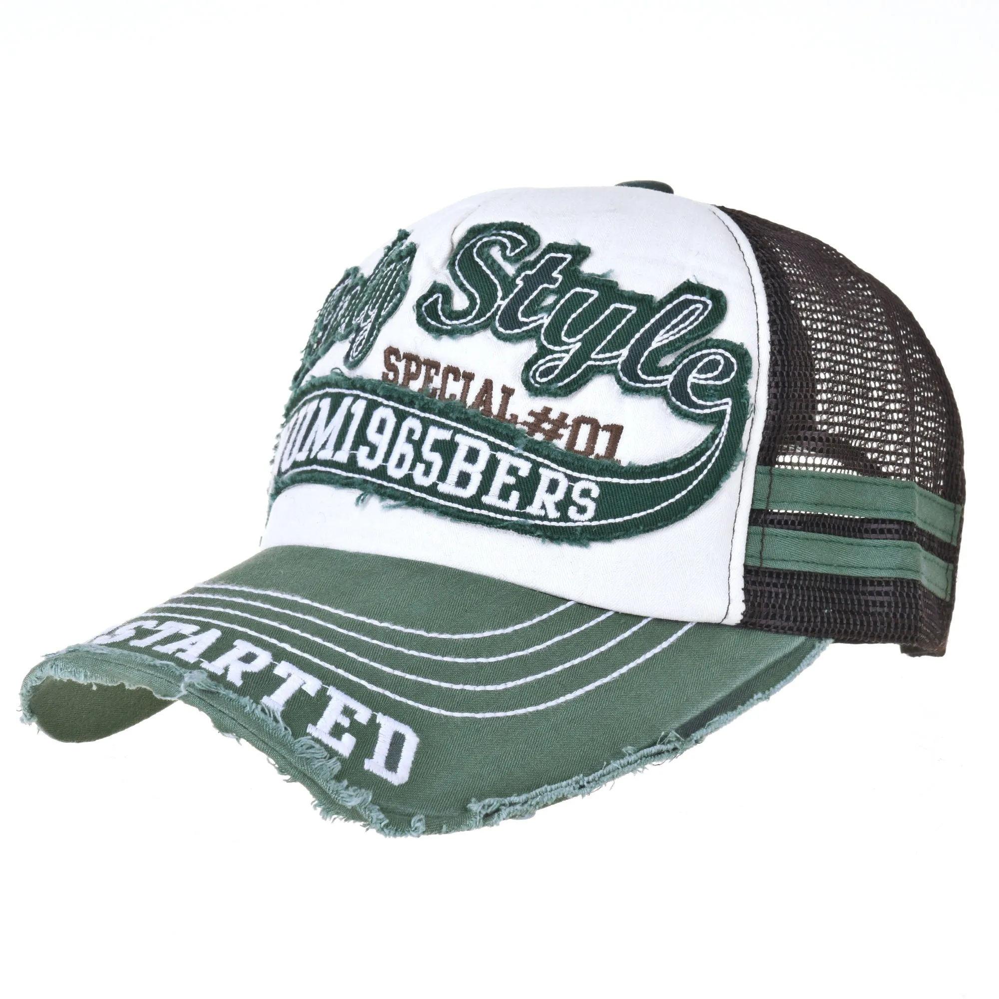 Vintage Baseball Cap Meshed Distressed Trucker Hat KR1251