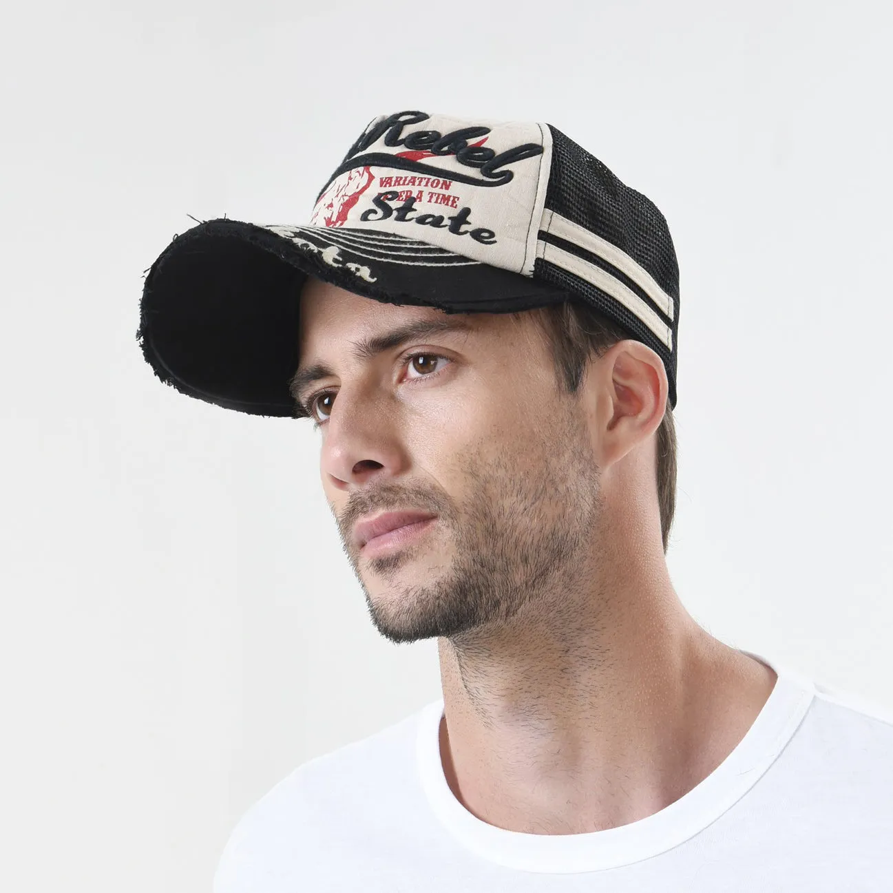 Vintage Baseball Cap Meshed Distressed Trucker Hat KR1252