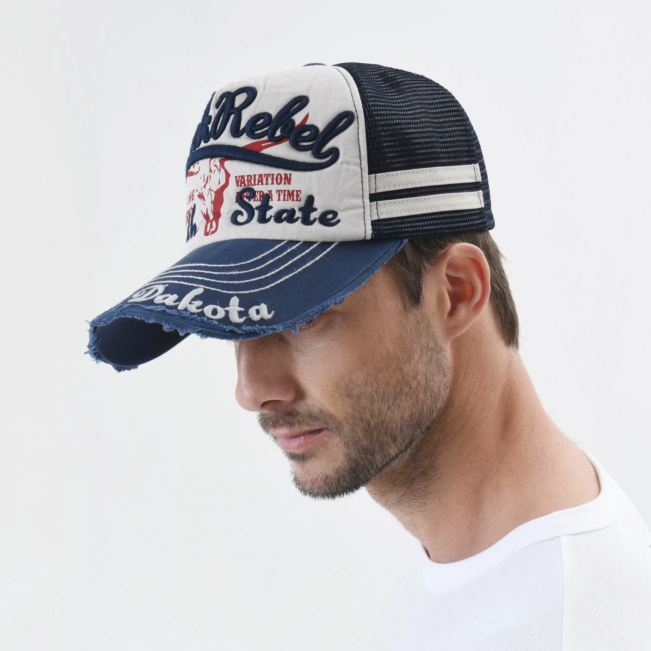 Vintage Baseball Cap Meshed Distressed Trucker Hat KR1252