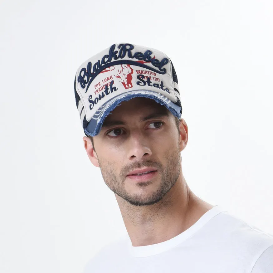 Vintage Baseball Cap Meshed Distressed Trucker Hat KR1252
