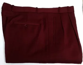 Vintage Greg Peters- Burgundy 100% Wool Dress Trousers- size 38x32