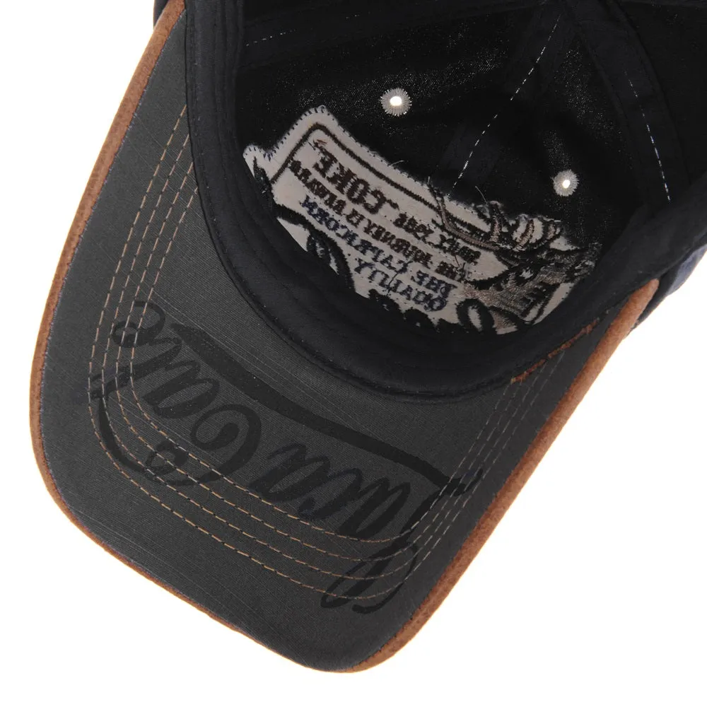 Vintage Style Patch Cotton Summer Dad Hat Trucker Cap Adjustable Faux Leather Brim For Men Women LX1192