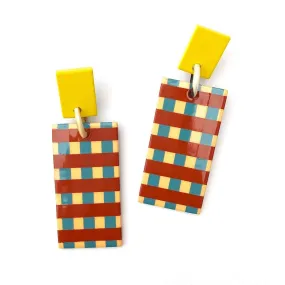 Western Plaid Cabana Earrings