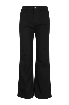 Wide leg Coloured Denim Short Jeans | BLACK | 6908AR