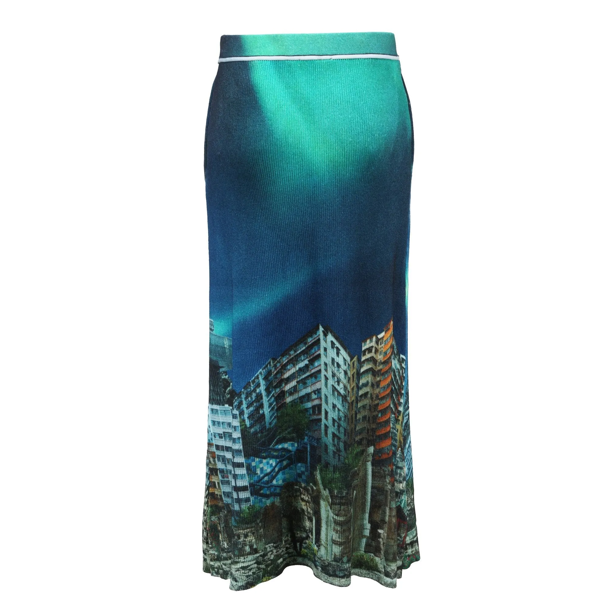 Women Surreal Collection: Overall Print Knit Skirt - Pattern