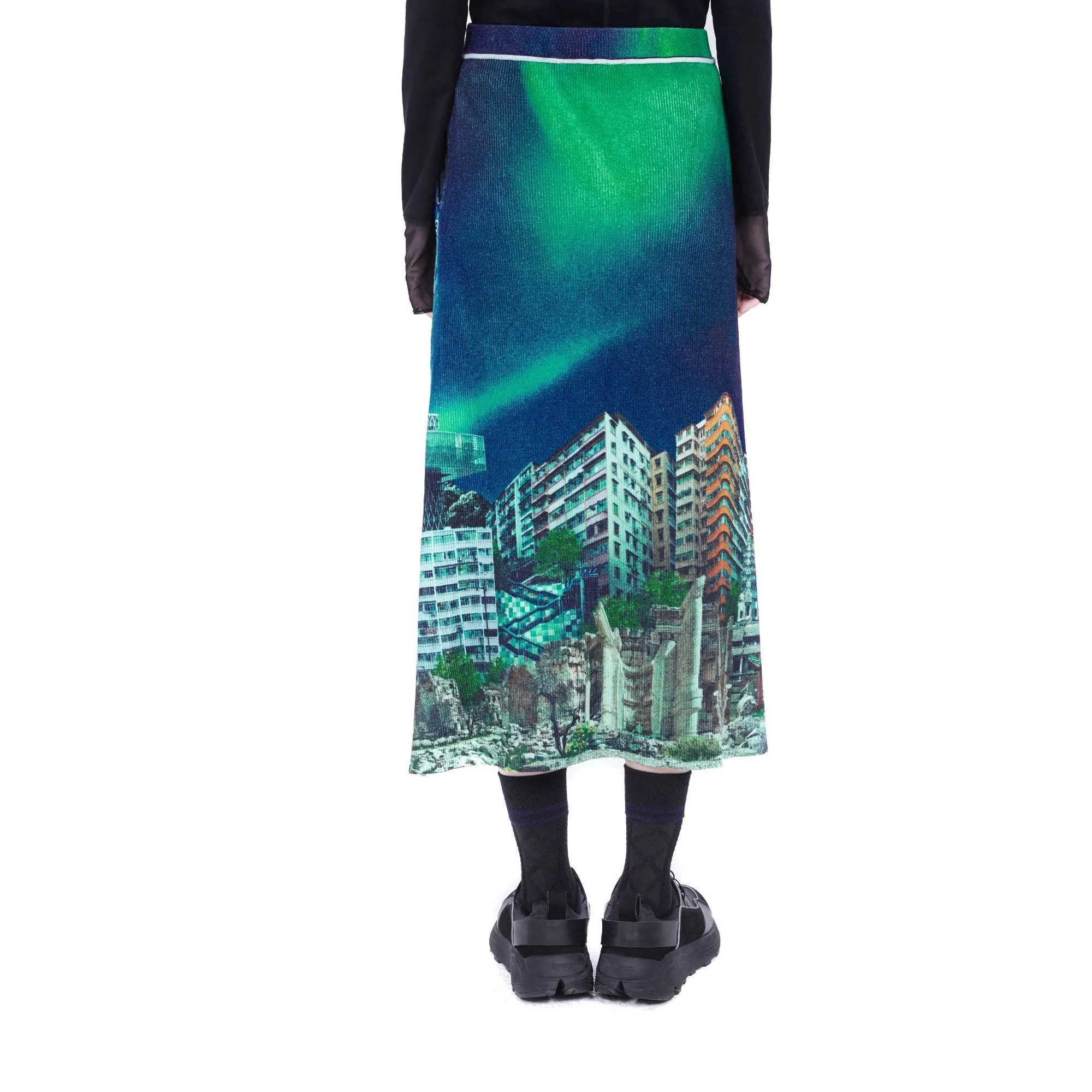 Women Surreal Collection: Overall Print Knit Skirt - Pattern