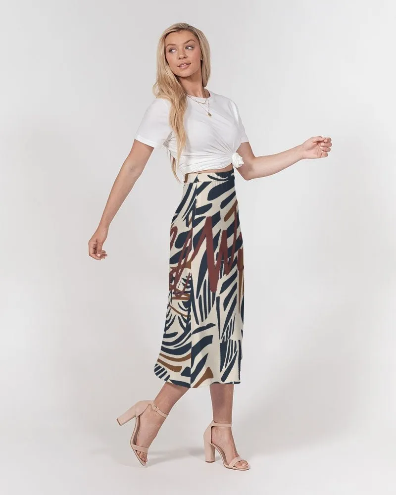 Women's A-Line Midi Skirt Go Wild