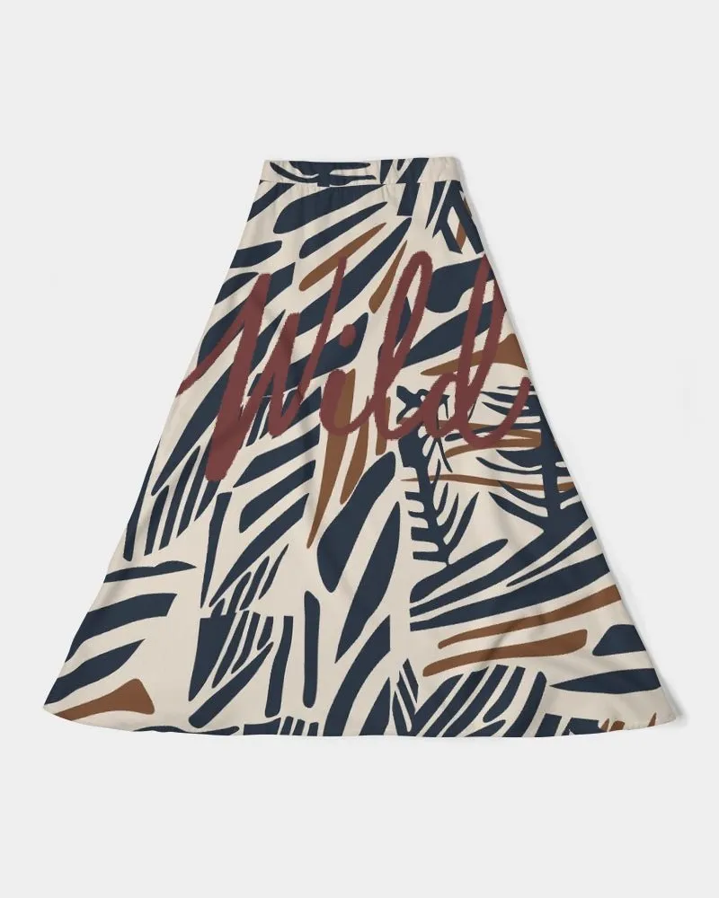 Women's A-Line Midi Skirt Go Wild