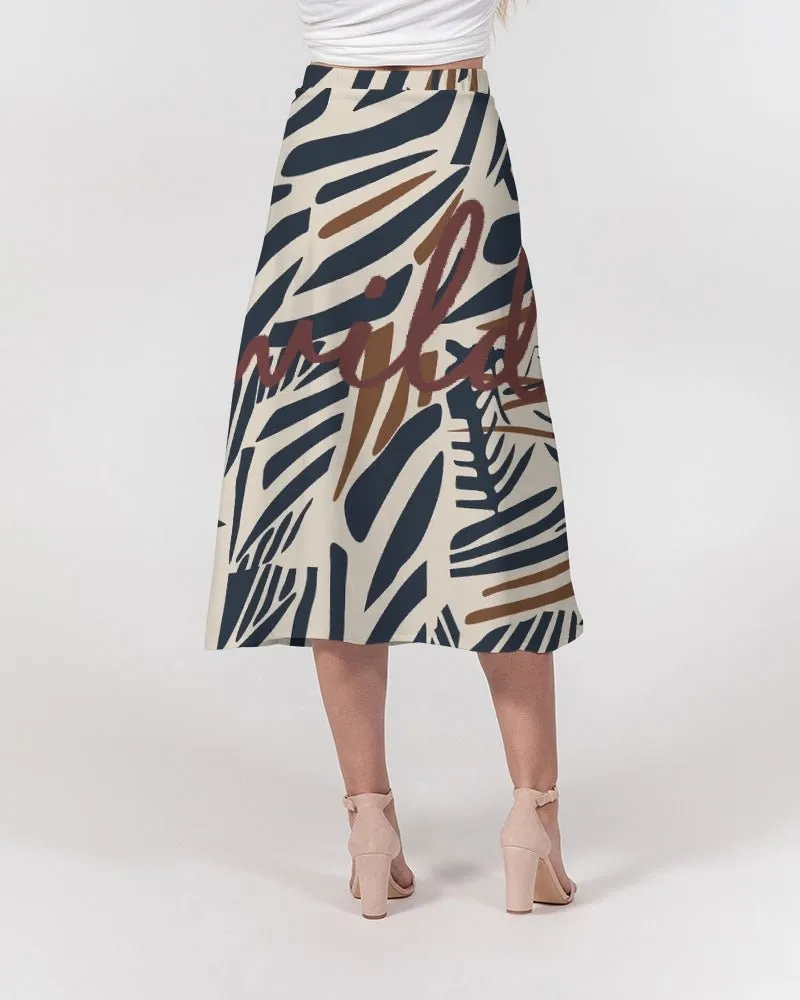 Women's A-Line Midi Skirt Go Wild