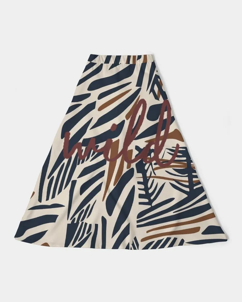 Women's A-Line Midi Skirt Go Wild