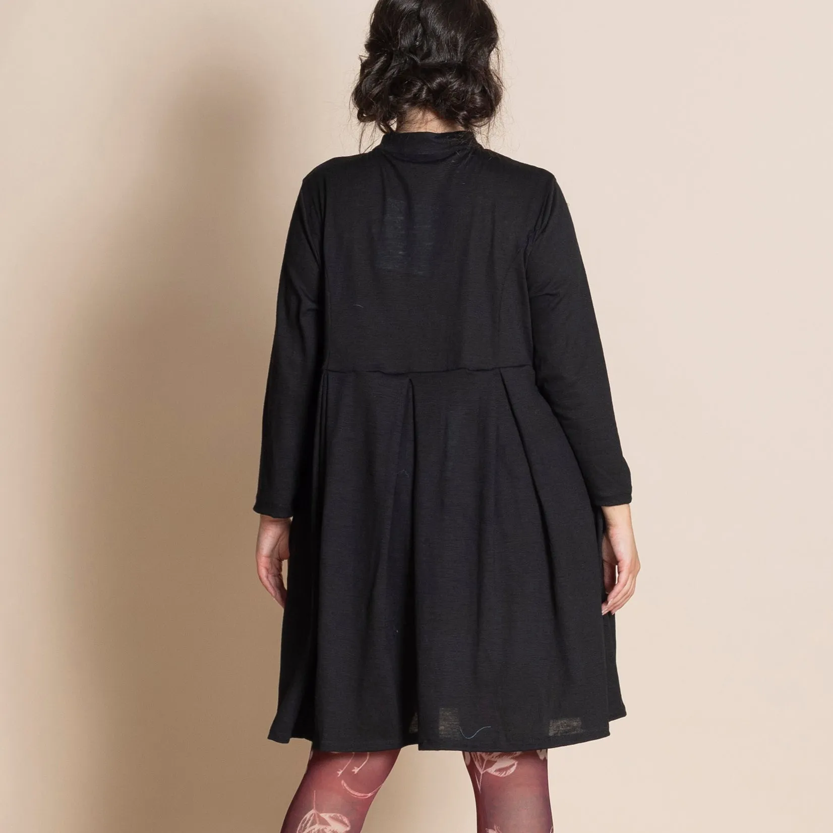 wool jersey monastic coat