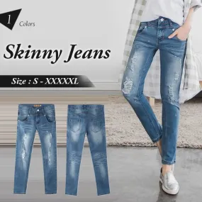 WORN-OUT SKINNY JEANS