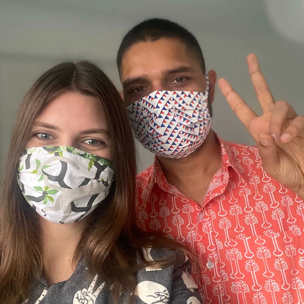 Yellow Weaver Cotton Face Mask